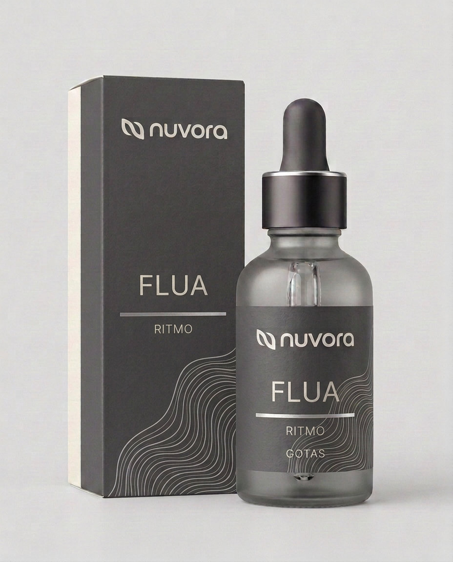 Frasco e embalagem conceituais Flua